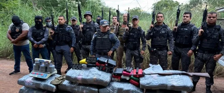 A apreensão é resultado de ação integrada da inteligência e das forças policiais dos estados de Goiás e Maranhão (Foto: Divulgação)